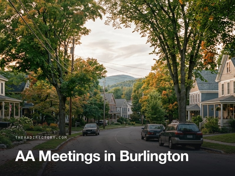 AA meetings in Burlington, Vermont