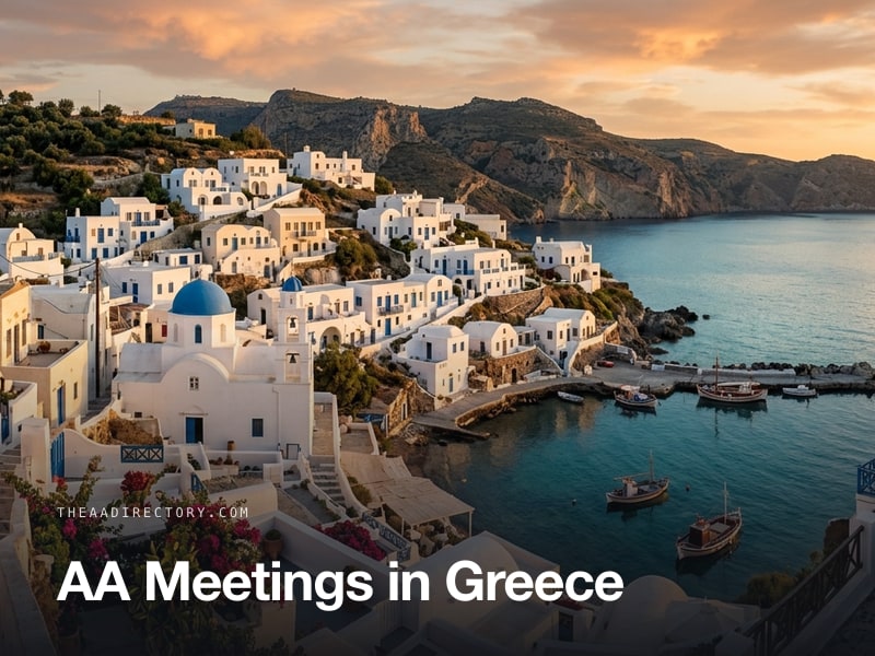 AA meetings across Greece