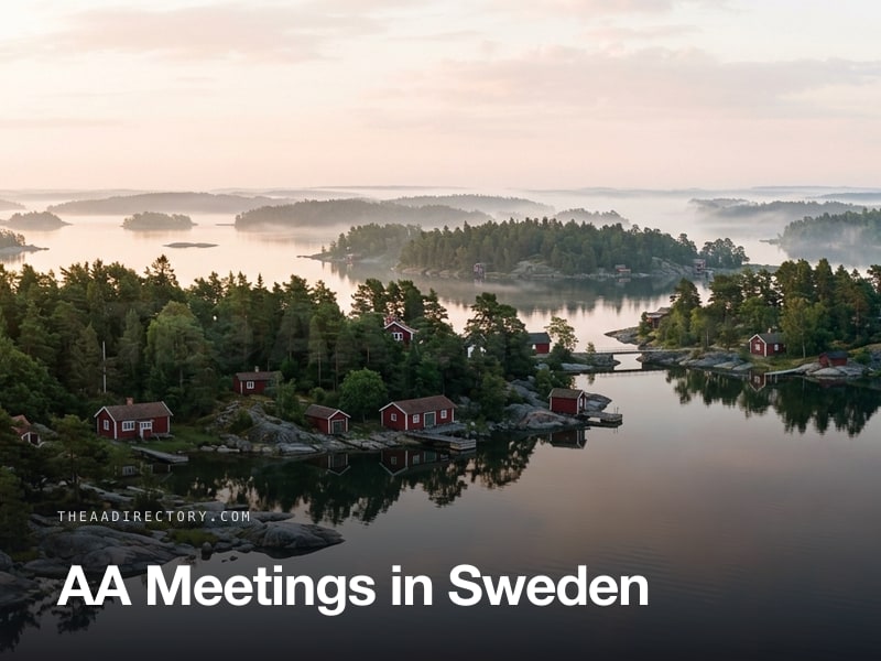 AA meetings across Sweden
