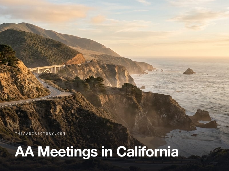 AA meetings across California