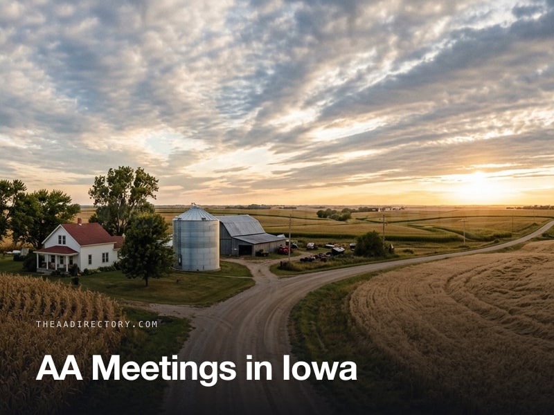 AA meetings across Iowa