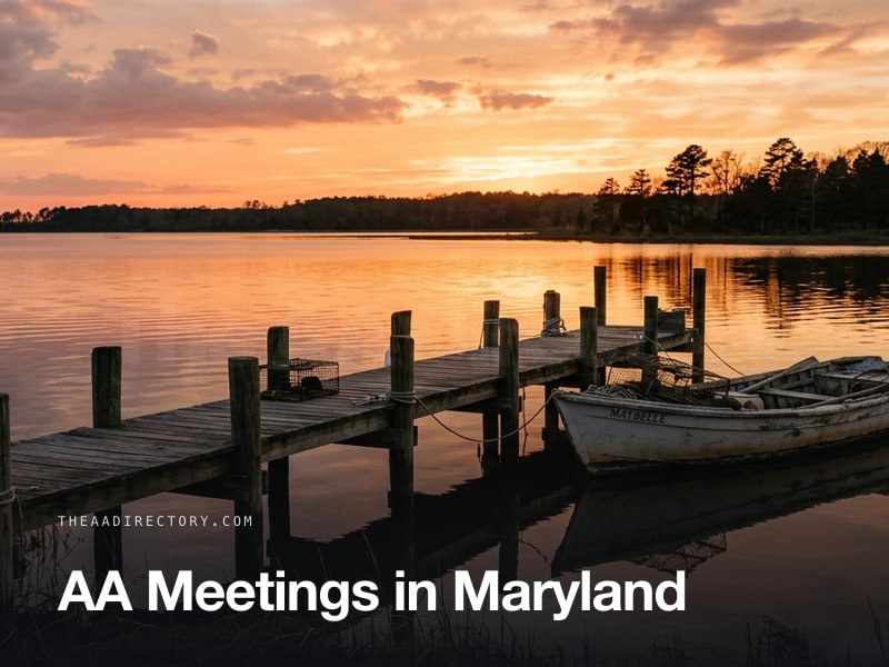AA meetings across Maryland