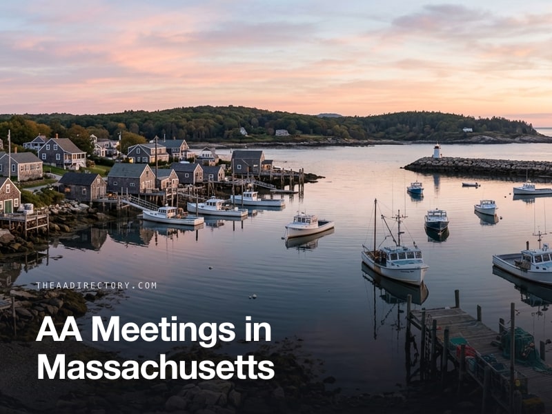 AA meetings across Massachusetts