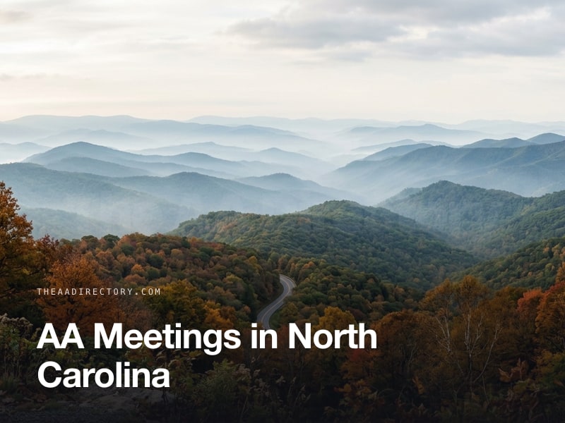 AA meetings across North Carolina