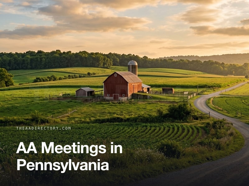 AA meetings across Pennsylvania