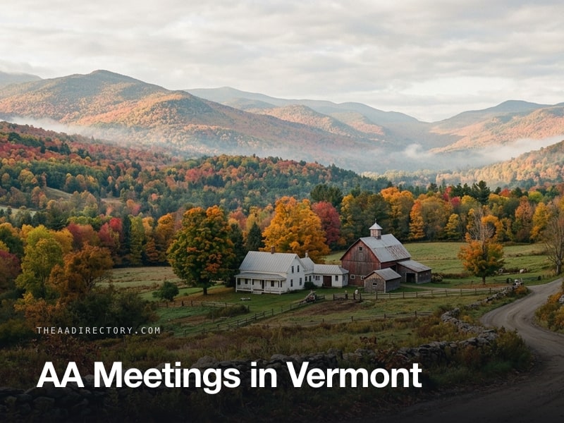 AA meetings across Vermont